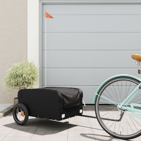 Vidaxl Remorcă Pentru Bicicletă Neagră 30 Kilograme Fier