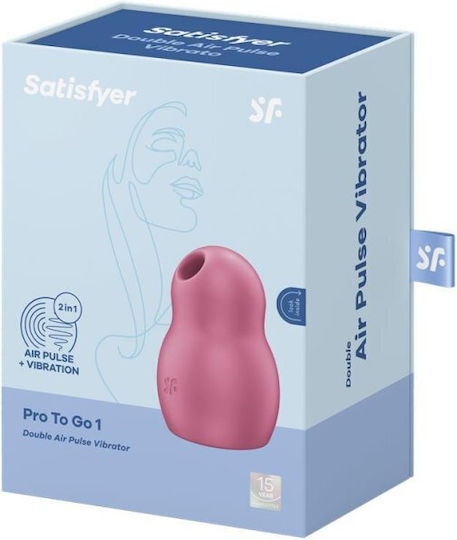 Satisfyer Pro To Go 1 Aspirator Pentru Vagin Și Clitoris Vibrator Dublu Cu Puls De Aer Roz