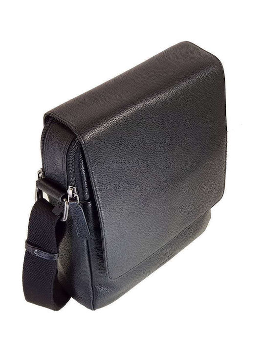 Earth Geantă De Umăr / Tip Crossbody Din Piele Pentru Bărbați Neagră