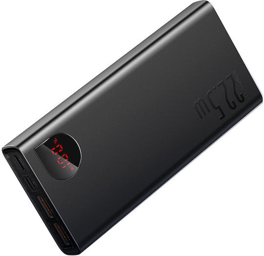 Baseus Adaman Power Bank 20000mAh 22.5W με 2 Θύρες USB-A και Θύρα USB-C Power Delivery / Quick Charge 3.0 Μαύρο