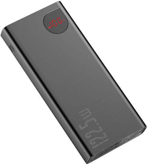 Baseus Adaman Power Bank 20000mAh 22.5W με 2 Θύρες USB-A και Θύρα USB-C Power Delivery / Quick Charge 3.0 Μαύρο