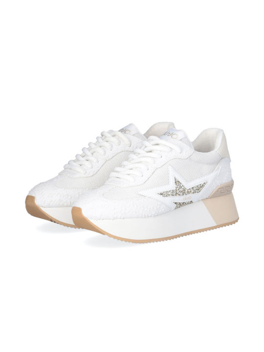 Liu Jo Damen Sneakers White / Light Gold