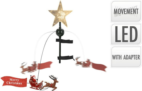Ambiance Illuminated Christmas Plastic Figure Sleigh Gold Height 51cm