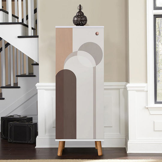Ξύλινη Παπουτσοθήκη Assiri 50x38x135cm