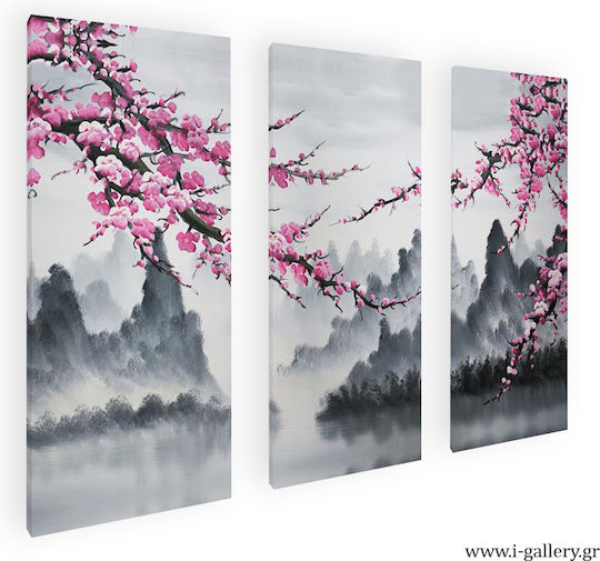 I-gallery Τρίπτυχος Πίνακας σε Καμβά 70x70cm