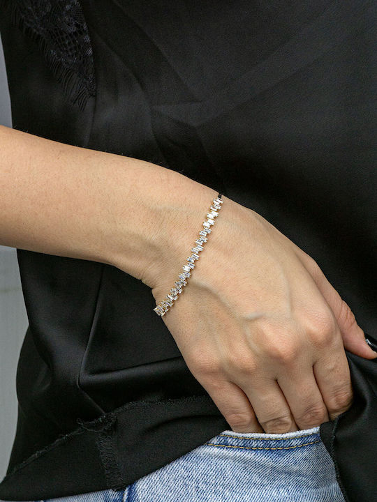 Kiriakos Gofas Set with Necklace & Bracelet from Gold 14K with Stones