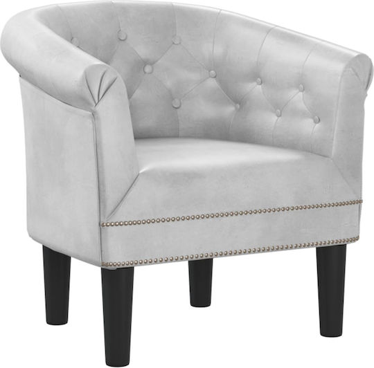 Armchair 46.5x45x68cm Silver Armchair 46.5x45x68cm Silver