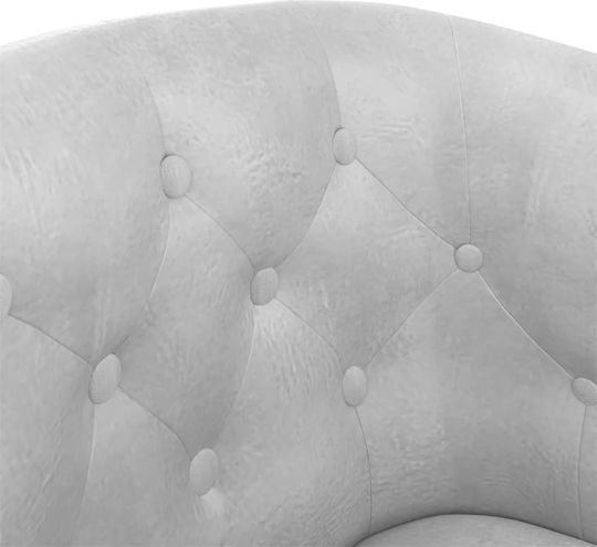 Sessel aus Kunstleder Silver 46.5x45x68cm