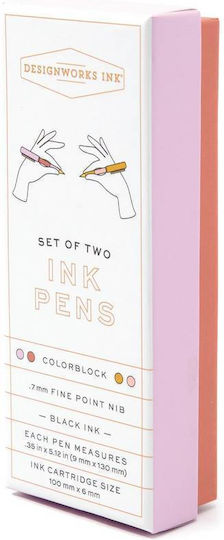 Designworks Pen Set Rollerball Rosewood & Blush