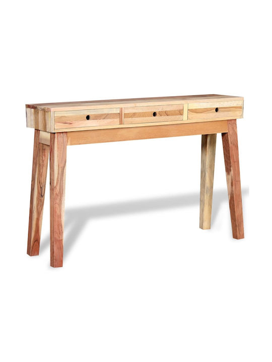 Solid Wood Console Table Μασίφ L120xW30xH80cm