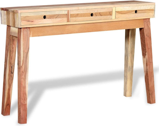 Solid Wood Console Table Μασίφ L120xW30xH80cm