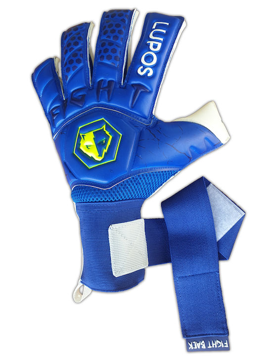 Lupos Mănuși De Portar Fight Back German Latex Giga Grip Wide Cut Albastru Alb