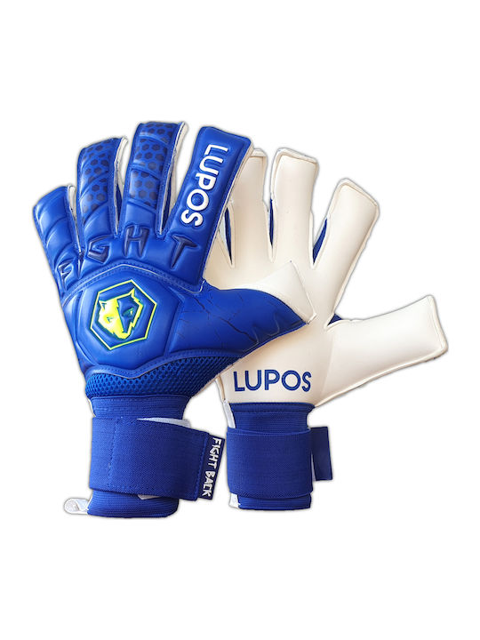 Lupos Mănuși De Portar Fight Back German Latex Giga Grip Wide Cut Albastru Alb