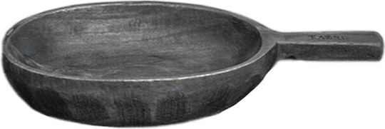 Nakaro Wood Μπωλ Σερβιρίσματος Στρογγυλό Ξύλινο Γκρι με Διάμετρο 38εκ.