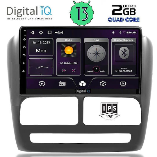 Digital IQ Sistem Audio Auto pentru Fiat Doblo 2010-2015 (Bluetooth/USB/AUX/WiFi/GPS/Apple-Carplay/Android-Auto) cu Ecran Tactil 9"