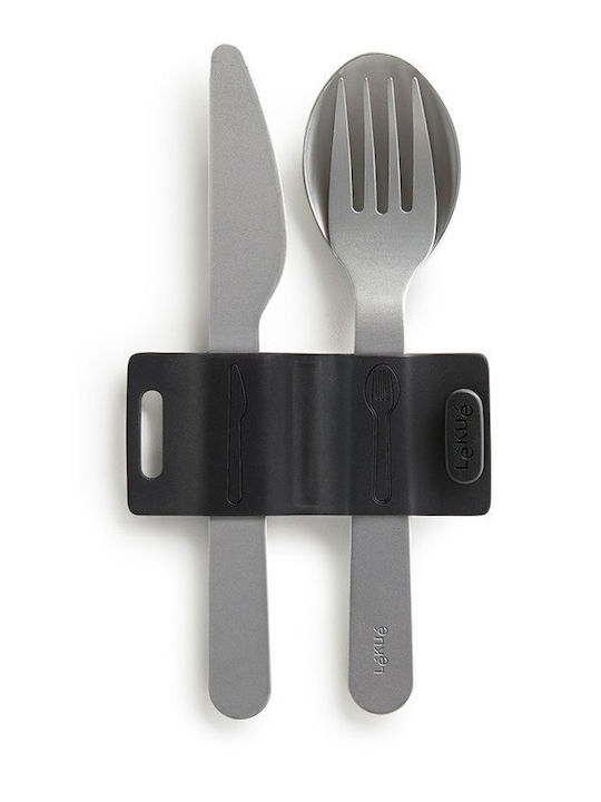 Lekue Cutlery Set Stainless Gray 3pcs