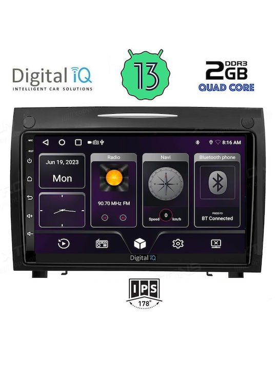 Digital IQ Car Audio System for Mercedes-Benz SLK 2004-2010 (Bluetooth/USB/AUX/WiFi/GPS/Android-Auto) with Touch Screen 9"