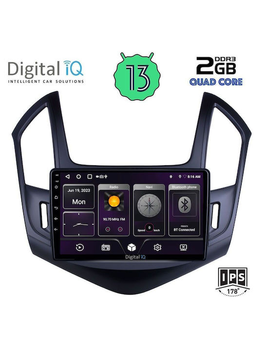 Digital IQ Car Audio System for Chevrolet Cruze 2013-2015 (Bluetooth/USB/AUX/WiFi/GPS/Android-Auto) with Touch Screen 9"