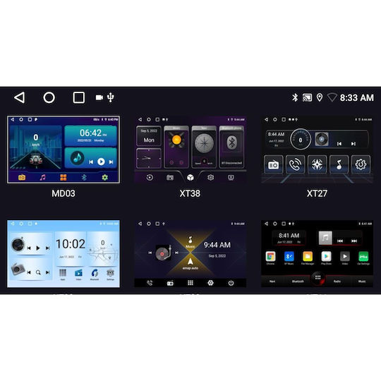 Digital IQ Auto-Audiosystem für Audi A3 2003-2012 (Bluetooth/USB/AUX/WiFi/GPS/Apple-Carplay/Android-Auto) mit Touchscreen 9"