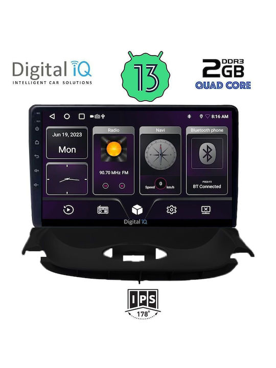 Digital IQ Car Audio System for Peugeot 206 1998-2006 (Bluetooth/USB/AUX/WiFi/GPS/Android-Auto) with Touch Screen 9"