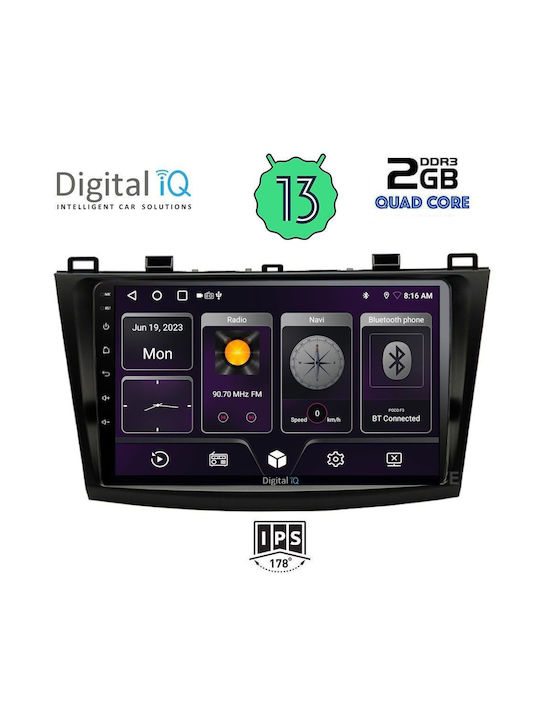 Digital IQ Car Audio System for Mazda 3 2009-2014 (Bluetooth/USB/AUX/WiFi/GPS/Android-Auto) with Touch Screen 9"