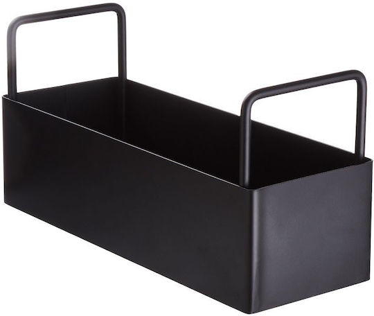 Butlers Sideline Кутия Обща Употреба с капак Металик Черен 9x25см
