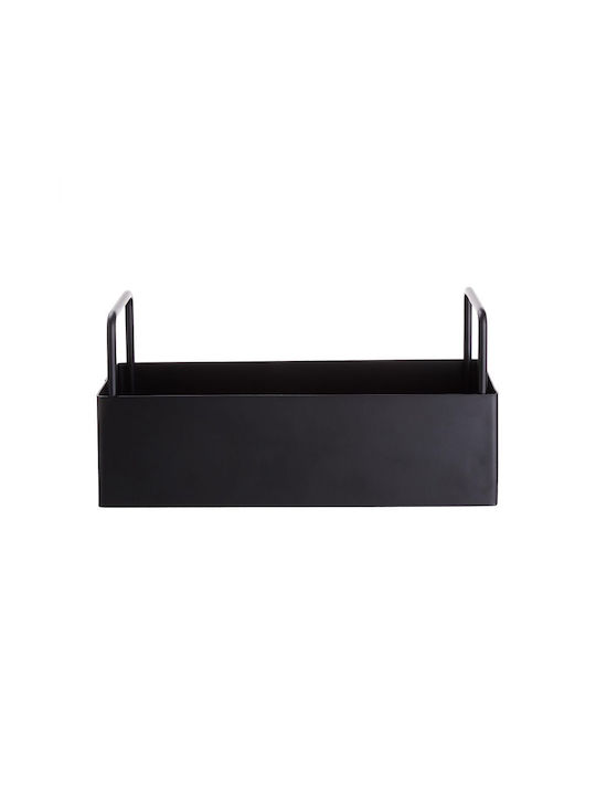 Butlers Sideline Box General Use with Lid Metallic Black 9x25cm