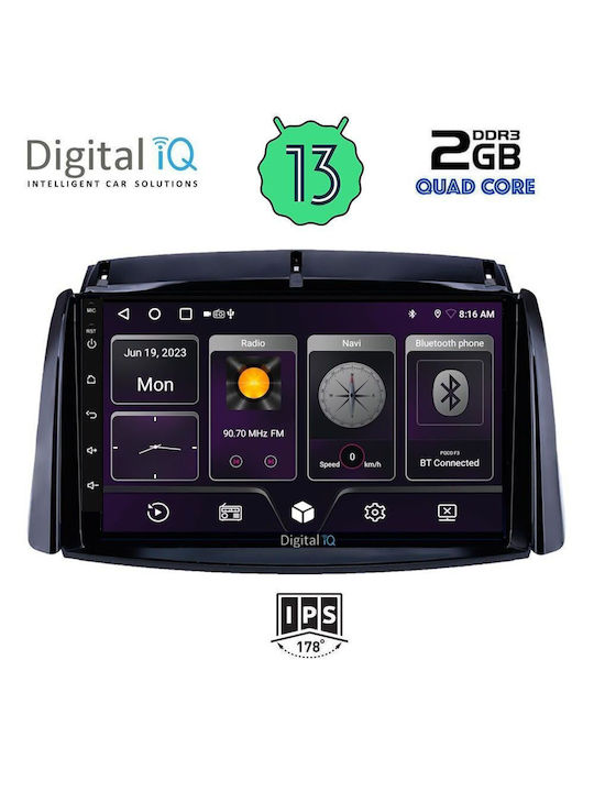 Digital IQ Car-Audiosystem für Renault Koleos 2006-2016 (Bluetooth/USB/AUX/WiFi/GPS/Android-Auto) mit Touchscreen 9"