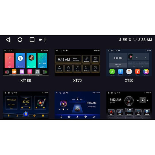 Digital IQ Ηχοσύστημα Αυτοκινήτου (Bluetooth/USB/WiFi/GPS/Apple-Carplay/Android-Auto) με Οθόνη Αφής 9"
