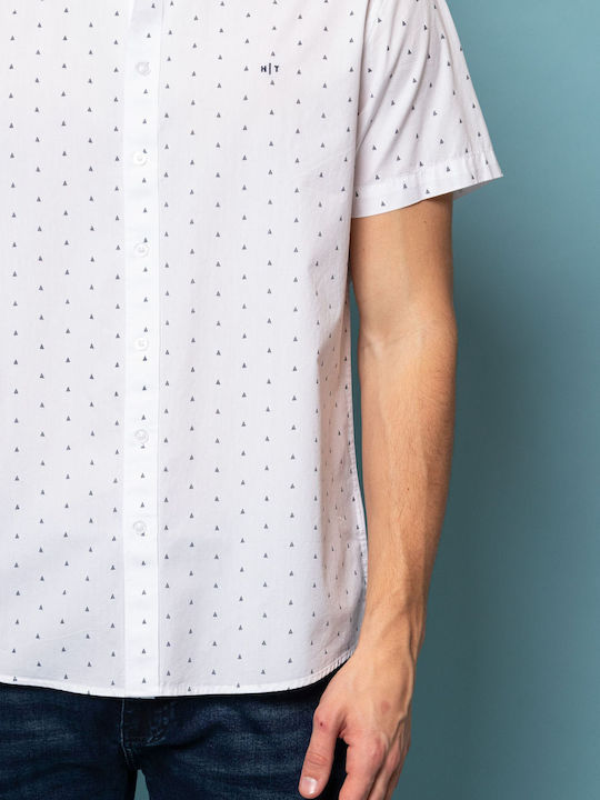 Kurzärmlig Hemd Polka Dot Weiß