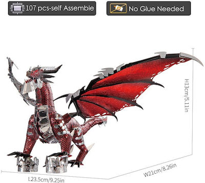 Piececool Metallic Construction Toy Dragonul Negru