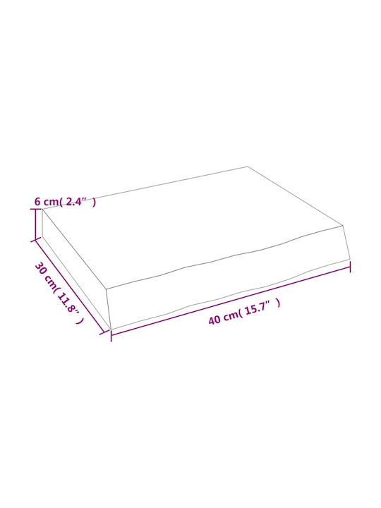 Ράφι Τοίχου Σκ. Γκρι 40x30x6εκ.