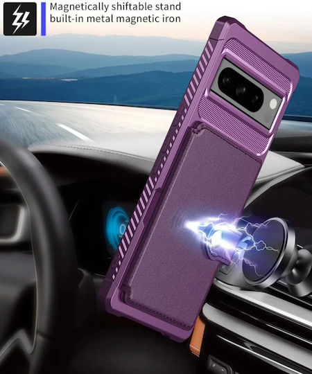 HappyCase Wallet Σιλικόνης 0.5mm Μωβ (Google Pixel 8 Pro)