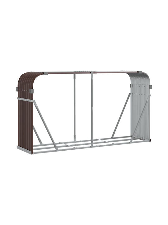 vidaXL Μεταλλικό Ράφι Αποθήκευσης Ξύλων 180x45x100cm Καφέ
