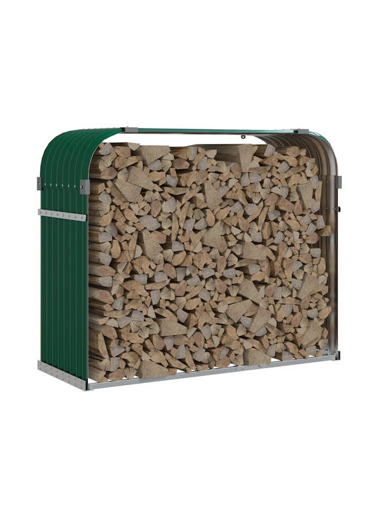 vidaXL Μεταλλικό Ράφι Αποθήκευσης Ξύλων 120x45x100cm Πράσινο