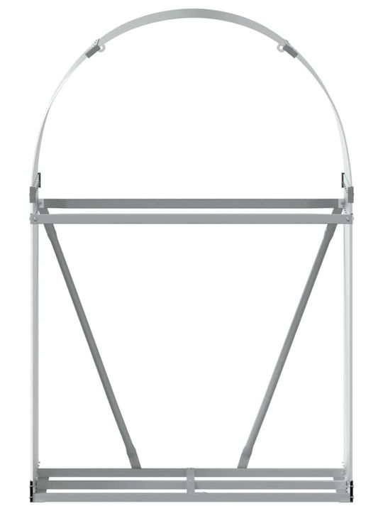 vidaXL Metalic Raft Depozitare lemne 80x45x120cm Argintiu