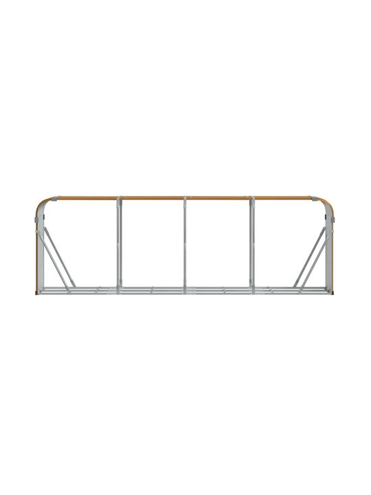 vidaXL Μεταλλικό Ράφι Αποθήκευσης Ξύλων 300x45x100cm Καφέ