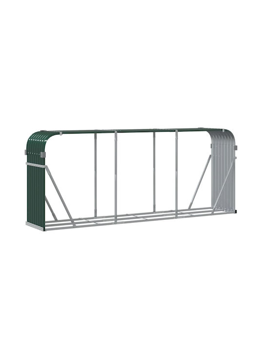 vidaXL Μεταλλικό Ράφι Αποθήκευσης Ξύλων 234x45x100cm Πράσινο
