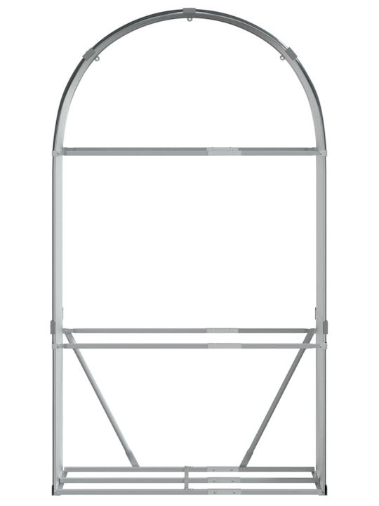 vidaXL Metallic Shelf Wood Storage 120x45x210cm Gray