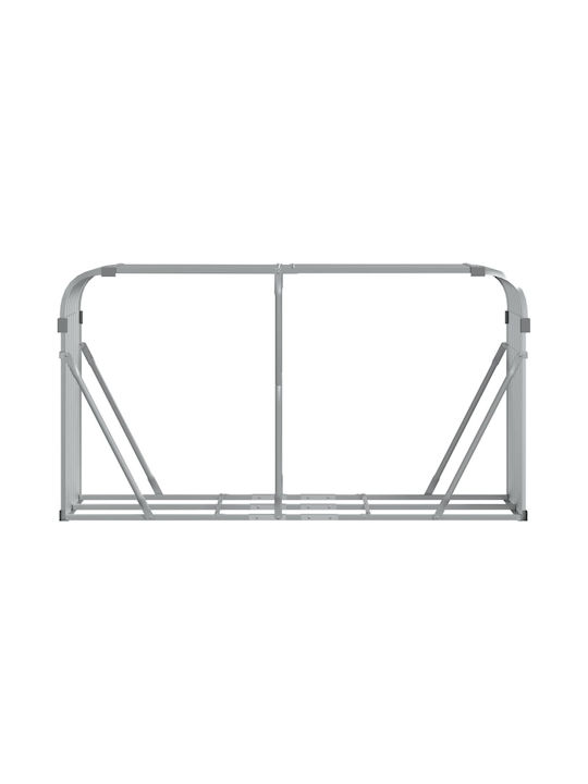 vidaXL Μεταλλικό Ράφι Αποθήκευσης Ξύλων 180x45x100cm Ασημί