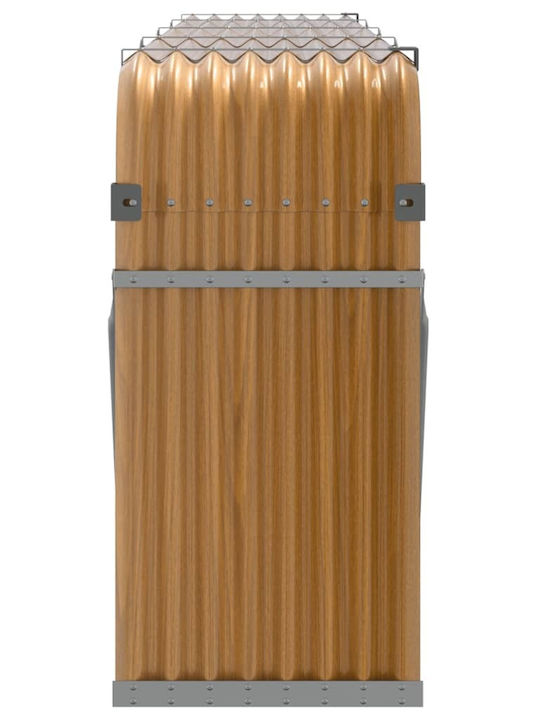 vidaXL Μεταλλικό Ράφι Αποθήκευσης Ξύλων 300x45x100cm Καφέ