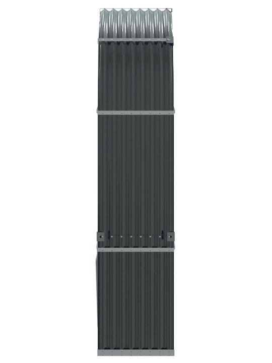 vidaXL Metallic Shelf Wood Storage 120x45x210cm Gray