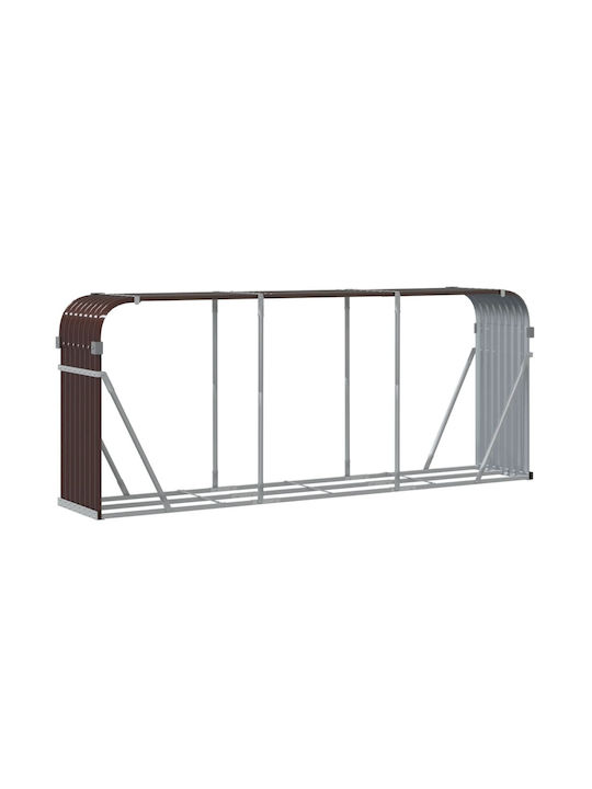 vidaXL Metallisch Regal Holzlagerung 234x45x100cm