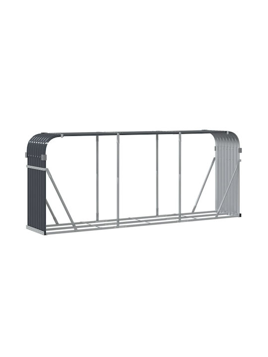 vidaXL Μεταλλικό Ράφι Αποθήκευσης Ξύλων 234x45x100cm Γκρι