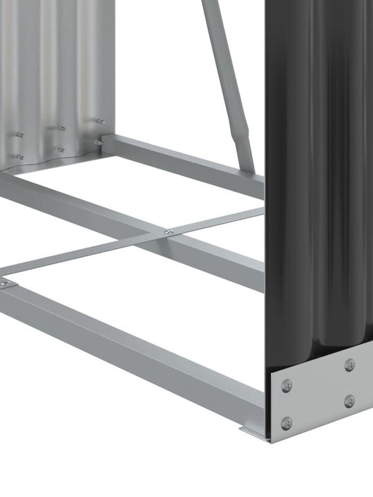 vidaXL Μεταλλικό Ράφι Αποθήκευσης Ξύλων 80x45x190cm Γκρι