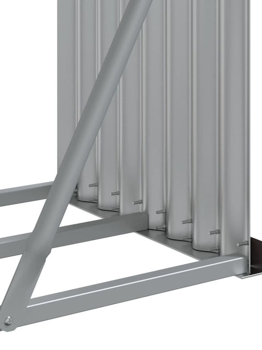 vidaXL Metalic Raft Depozitare lemne 234x45x100cm Maro