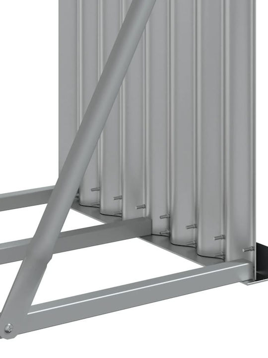 vidaXL Μεταλλικό Ράφι Αποθήκευσης Ξύλων 300x45x100cm Καφέ