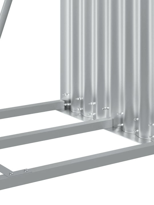 vidaXL Μεταλλικό Ράφι Αποθήκευσης Ξύλων 80x45x190cm Γκρι