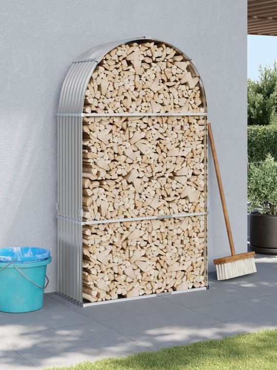 vidaXL Metallisch Regal Holzlagerung 120x45x210cm