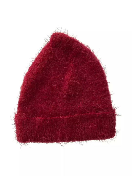 Beanie Beanie Knitted in Burgundy color
